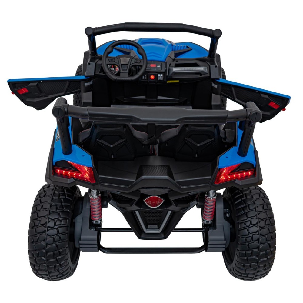 JOKO Elektrické autíčko BUGGY UTV X3 Off-Road 24V 4x200W, Dvojmiestne kožené sedadlo, nosnosť 90kg, penové kolesá, modré