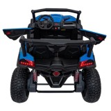JOKO Elektrické autíčko BUGGY UTV X3 Off-Road 24V 4x200W, Dvojmiestne kožené sedadlo, nosnosť 90kg, penové kolesá, modré