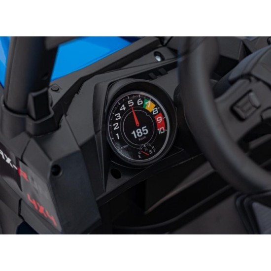 JOKO Elektrické autíčko BUGGY UTV X3 Off-Road 24V 4x200W, Dvojmiestne kožené sedadlo, nosnosť 90kg, penové kolesá, modré