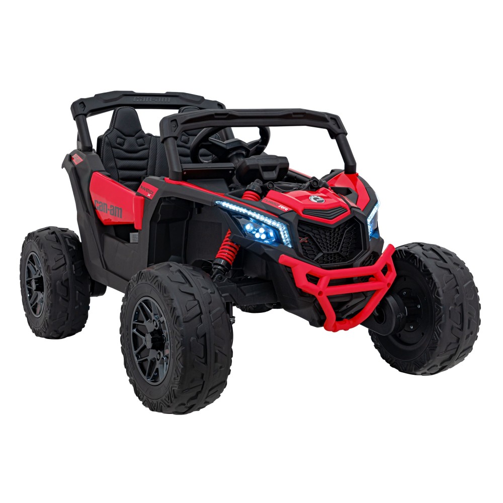 JOKO Elektrické autíčko BUGGY ATV CAN-AM Maverick, 4x200W 24V, Penové kolesá, kožené sedadlo, FM rádio, červené
