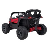 JOKO Elektrické autíčko BUGGY ATV CAN-AM Maverick, 4x200W 24V, Penové kolesá, kožené sedadlo, FM rádio, červené