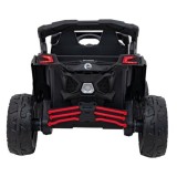 JOKO Elektrické autíčko BUGGY ATV CAN-AM Maverick, 4x200W 24V, Penové kolesá, kožené sedadlo, FM rádio, červené