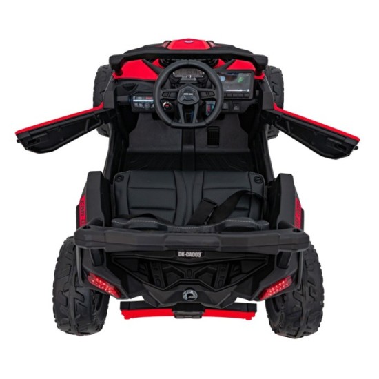 JOKO Elektrické autíčko BUGGY ATV CAN-AM Maverick, 4x200W 24V, Penové kolesá, kožené sedadlo, FM rádio, červené