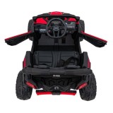 JOKO Elektrické autíčko BUGGY ATV CAN-AM Maverick, 4x200W 24V, Penové kolesá, kožené sedadlo, FM rádio, červené
