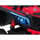 JOKO Elektrické autíčko BUGGY ATV CAN-AM Maverick, 4x200W 24V, Penové kolesá, kožené sedadlo, FM rádio, červené
