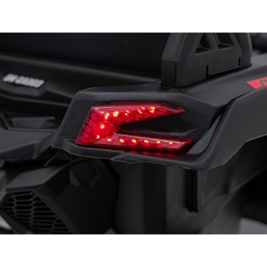 JOKO Elektrické autíčko BUGGY ATV CAN-AM Maverick, 4x200W 24V, Penové kolesá, kožené sedadlo, FM rádio, červené