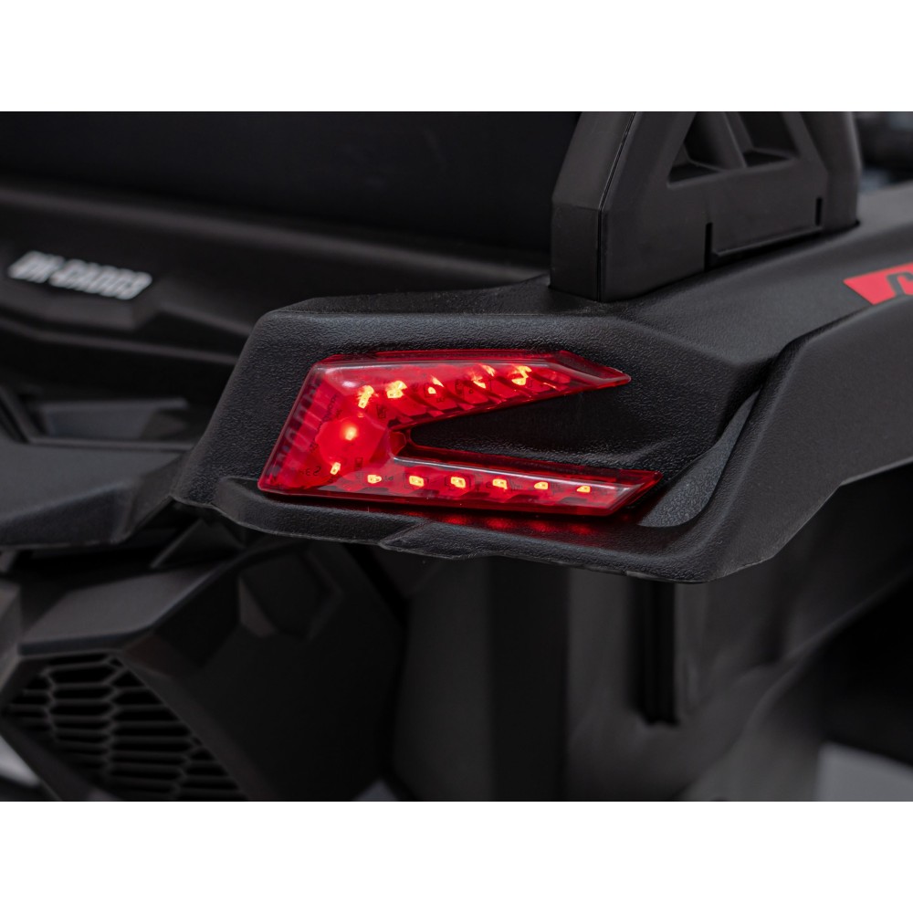 JOKO Elektrické autíčko BUGGY ATV CAN-AM Maverick, 4x200W 24V, Penové kolesá, kožené sedadlo, FM rádio, červené