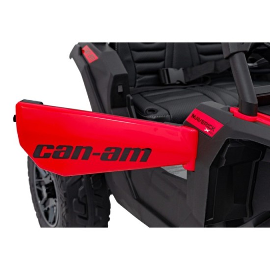 JOKO Elektrické autíčko BUGGY ATV CAN-AM Maverick, 4x200W 24V, Penové kolesá, kožené sedadlo, FM rádio, červené
