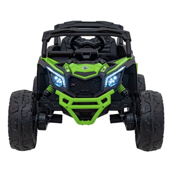 JOKO Elektrické autíčko BUGGY ATV CAN-AM Maverick, 4x200W 24V, Penové kolesá, kožené sedadlo, FM rádio, zelené