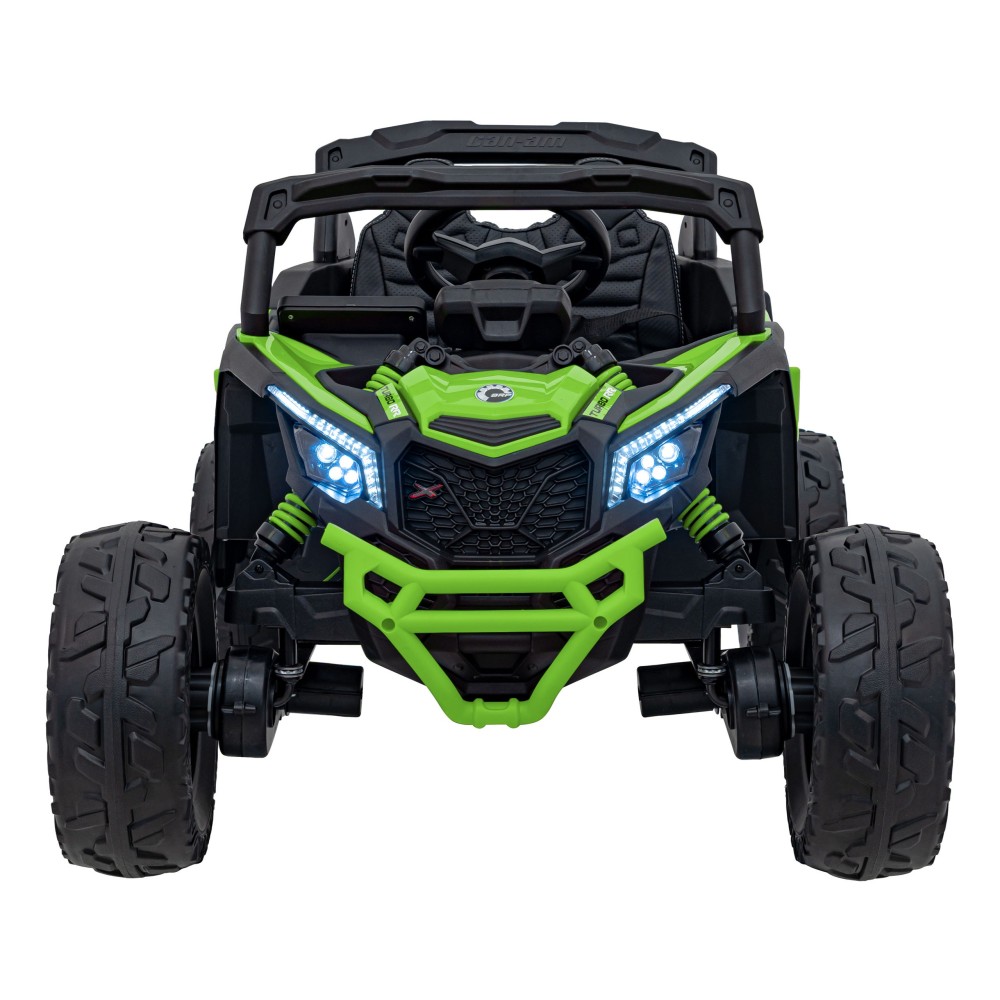 JOKO Elektrické autíčko BUGGY ATV CAN-AM Maverick, 4x200W 24V, Penové kolesá, kožené sedadlo, FM rádio, zelené