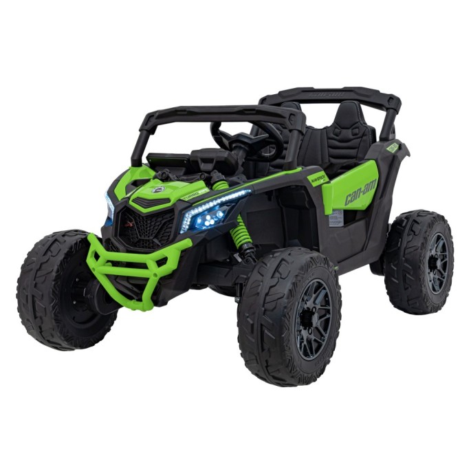 JOKO Elektrické autíčko BUGGY ATV CAN-AM Maverick, 4x200W 24V, Penové kolesá, kožené sedadlo, FM rádio, zelené