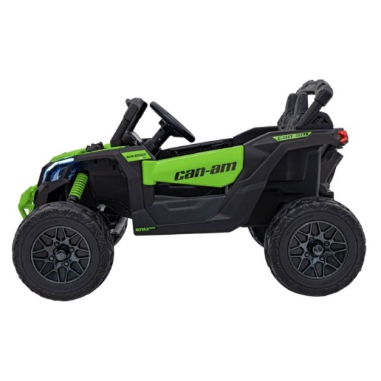 JOKO Elektrické autíčko BUGGY ATV CAN-AM Maverick, 4x200W 24V, Penové kolesá, kožené sedadlo, FM rádio, zelené
