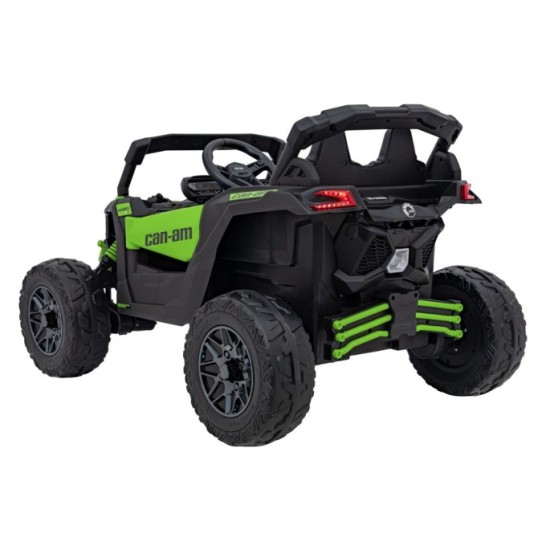 JOKO Elektrické autíčko BUGGY ATV CAN-AM Maverick, 4x200W 24V, Penové kolesá, kožené sedadlo, FM rádio, zelené