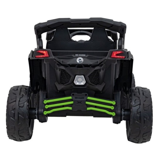 JOKO Elektrické autíčko BUGGY ATV CAN-AM Maverick, 4x200W 24V, Penové kolesá, kožené sedadlo, FM rádio, zelené