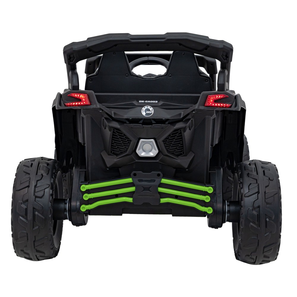 JOKO Elektrické autíčko BUGGY ATV CAN-AM Maverick, 4x200W 24V, Penové kolesá, kožené sedadlo, FM rádio, zelené