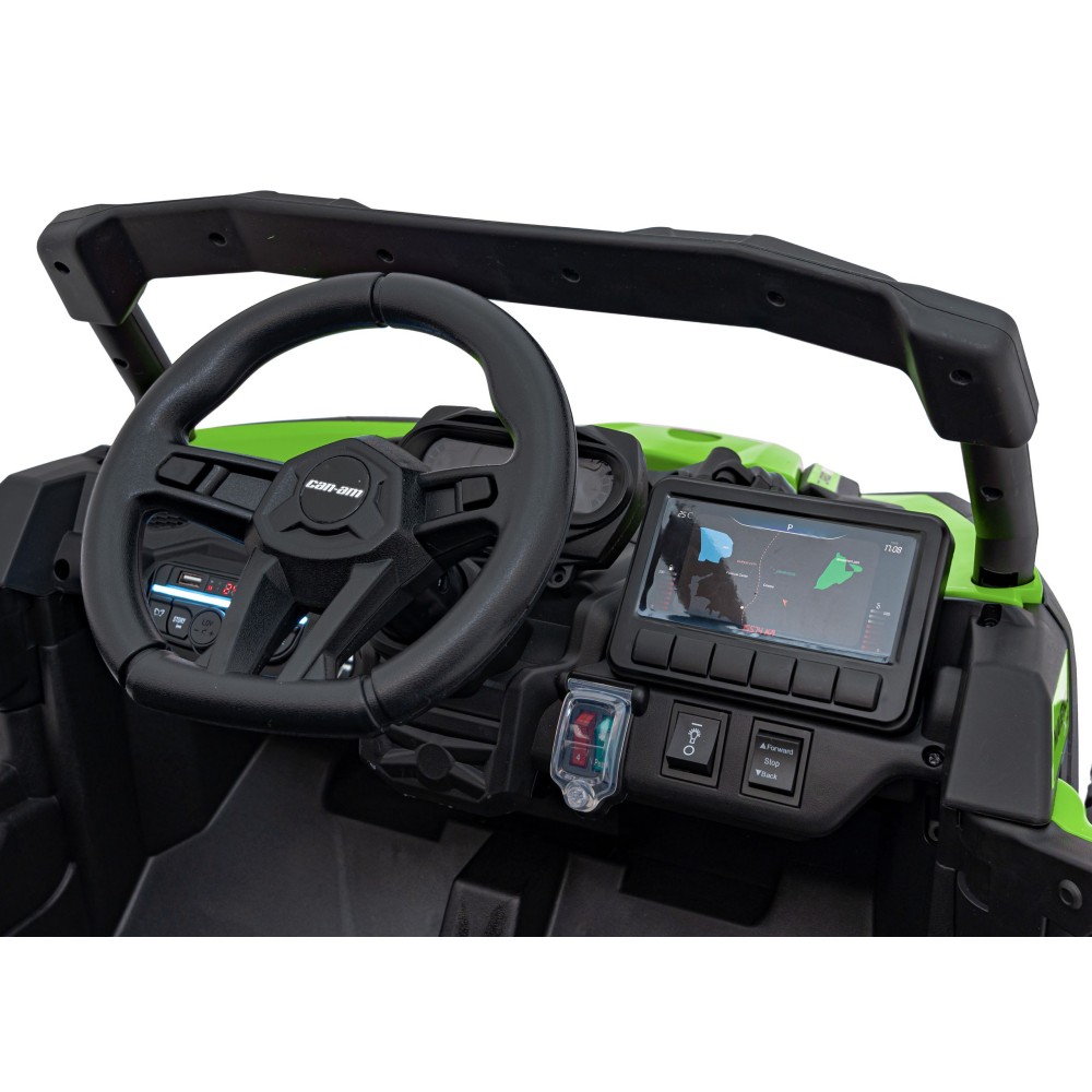 JOKO Elektrické autíčko BUGGY ATV CAN-AM Maverick, 4x200W 24V, Penové kolesá, kožené sedadlo, FM rádio, zelené