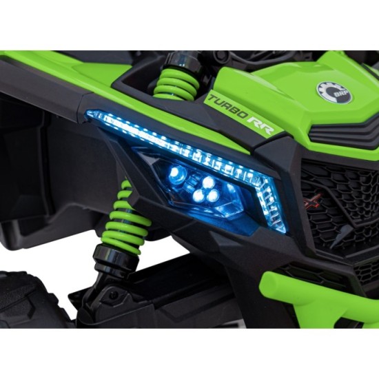 JOKO Elektrické autíčko BUGGY ATV CAN-AM Maverick, 4x200W 24V, Penové kolesá, kožené sedadlo, FM rádio, zelené