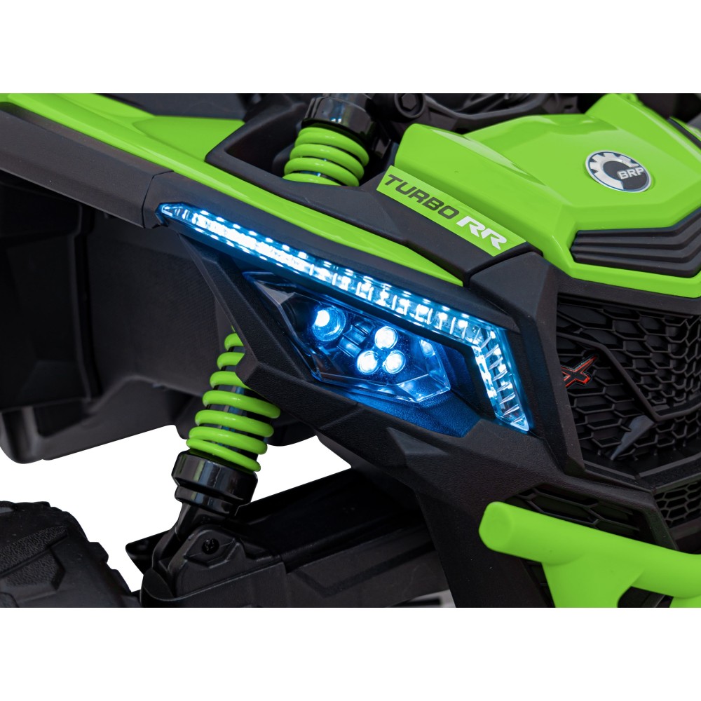 JOKO Elektrické autíčko BUGGY ATV CAN-AM Maverick, 4x200W 24V, Penové kolesá, kožené sedadlo, FM rádio, zelené