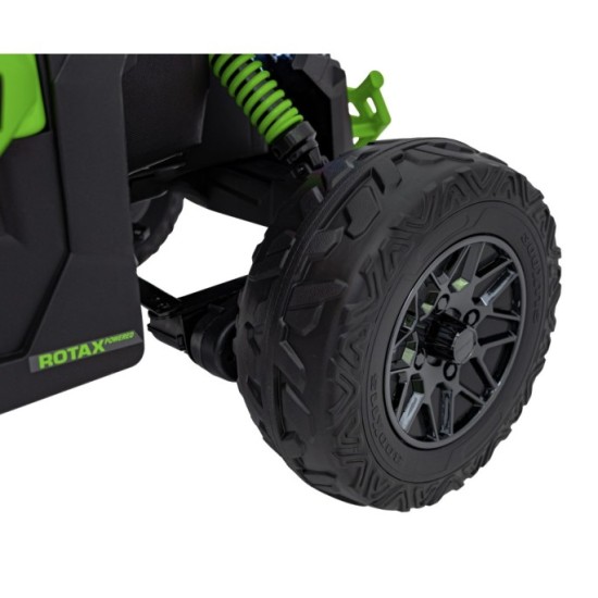 JOKO Elektrické autíčko BUGGY ATV CAN-AM Maverick, 4x200W 24V, Penové kolesá, kožené sedadlo, FM rádio, zelené