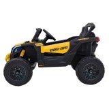 JOKO Elektrické autíčko BUGGY ATV CAN-AM Maverick, 4x200W 24V, Penové kolesá, kožené sedadlo, FM rádio, žlté