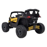JOKO Elektrické autíčko BUGGY ATV CAN-AM Maverick, 4x200W 24V, Penové kolesá, kožené sedadlo, FM rádio, žlté