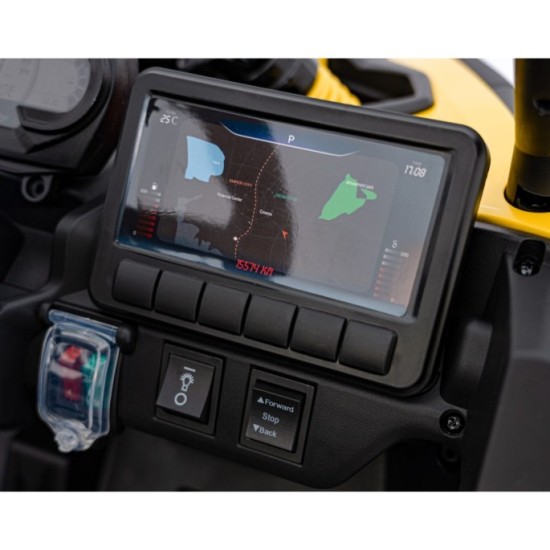 JOKO Elektrické autíčko BUGGY ATV CAN-AM Maverick, 4x200W 24V, Penové kolesá, kožené sedadlo, FM rádio, žlté