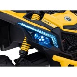 JOKO Elektrické autíčko BUGGY ATV CAN-AM Maverick, 4x200W 24V, Penové kolesá, kožené sedadlo, FM rádio, žlté