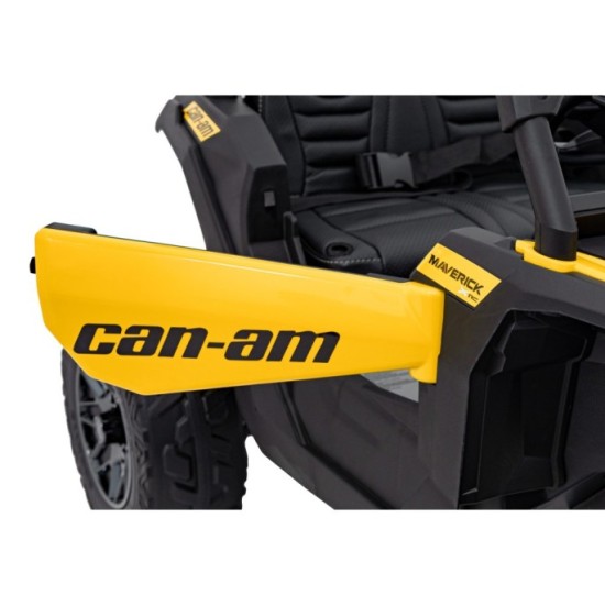 JOKO Elektrické autíčko BUGGY ATV CAN-AM Maverick, 4x200W 24V, Penové kolesá, kožené sedadlo, FM rádio, žlté