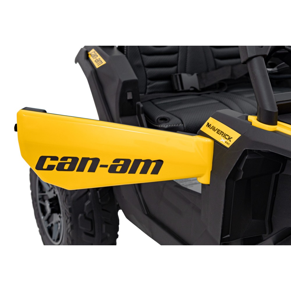 JOKO Elektrické autíčko BUGGY ATV CAN-AM Maverick, 4x200W 24V, Penové kolesá, kožené sedadlo, FM rádio, žlté