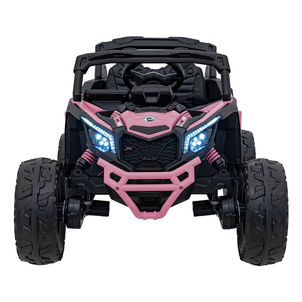JOKO Elektrické autíčko BUGGY ATV CAN-AM Maverick, 4x200W 24V, Penové kolesá, kožené sedadlo, FM rádio, ružové