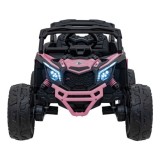 JOKO Elektrické autíčko BUGGY ATV CAN-AM Maverick, 4x200W 24V, Penové kolesá, kožené sedadlo, FM rádio, ružové