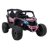 JOKO Elektrické autíčko BUGGY ATV CAN-AM Maverick, 4x200W 24V, Penové kolesá, kožené sedadlo, FM rádio, ružové