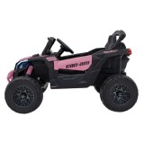 JOKO Elektrické autíčko BUGGY ATV CAN-AM Maverick, 4x200W 24V, Penové kolesá, kožené sedadlo, FM rádio, ružové