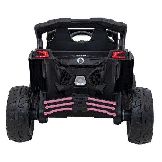 JOKO Elektrické autíčko BUGGY ATV CAN-AM Maverick, 4x200W 24V, Penové kolesá, kožené sedadlo, FM rádio, ružové