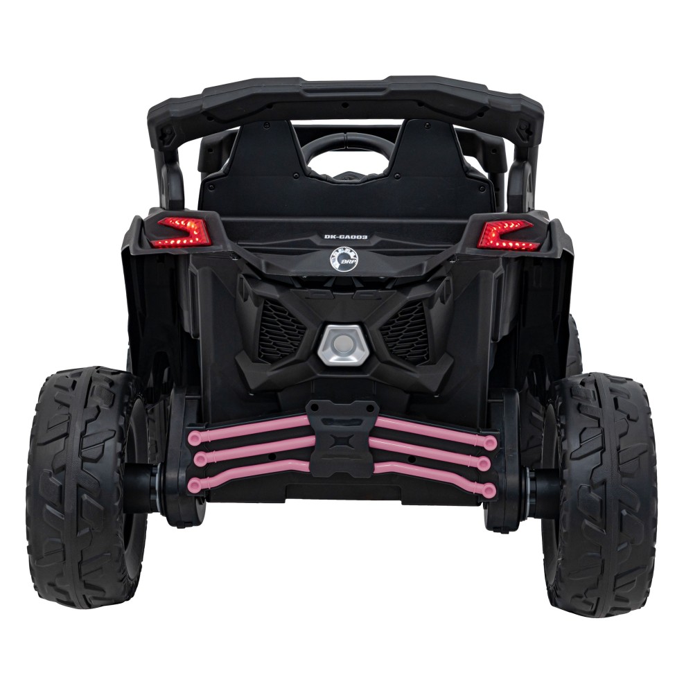 JOKO Elektrické autíčko BUGGY ATV CAN-AM Maverick, 4x200W 24V, Penové kolesá, kožené sedadlo, FM rádio, ružové