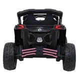 JOKO Elektrické autíčko BUGGY ATV CAN-AM Maverick, 4x200W 24V, Penové kolesá, kožené sedadlo, FM rádio, ružové