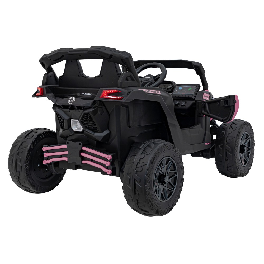 JOKO Elektrické autíčko BUGGY ATV CAN-AM Maverick, 4x200W 24V, Penové kolesá, kožené sedadlo, FM rádio, ružové
