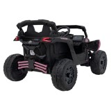 JOKO Elektrické autíčko BUGGY ATV CAN-AM Maverick, 4x200W 24V, Penové kolesá, kožené sedadlo, FM rádio, ružové