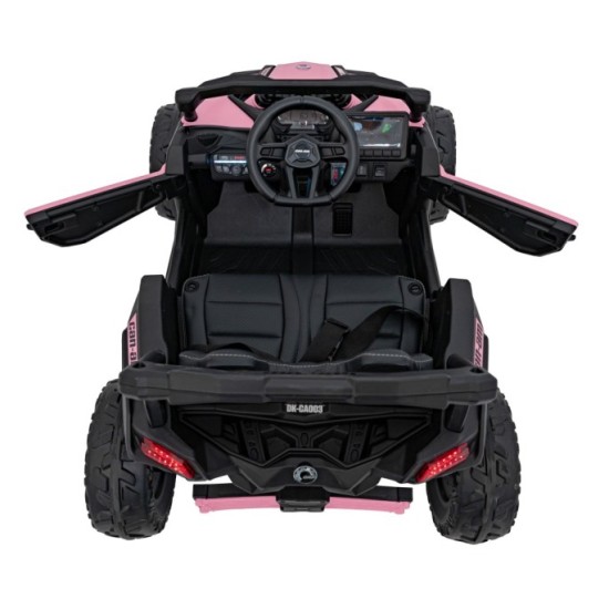 JOKO Elektrické autíčko BUGGY ATV CAN-AM Maverick, 4x200W 24V, Penové kolesá, kožené sedadlo, FM rádio, ružové