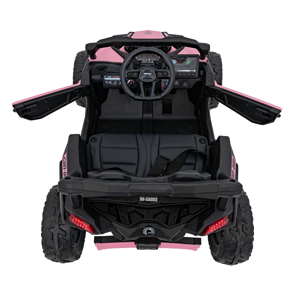 JOKO Elektrické autíčko BUGGY ATV CAN-AM Maverick, 4x200W 24V, Penové kolesá, kožené sedadlo, FM rádio, ružové
