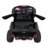 JOKO Elektrické autíčko BUGGY ATV CAN-AM Maverick, 4x200W 24V, Penové kolesá, kožené sedadlo, FM rádio, ružové