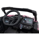 JOKO Elektrické autíčko BUGGY ATV CAN-AM Maverick, 4x200W 24V, Penové kolesá, kožené sedadlo, FM rádio, ružové