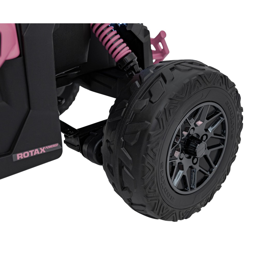 JOKO Elektrické autíčko BUGGY ATV CAN-AM Maverick, 4x200W 24V, Penové kolesá, kožené sedadlo, FM rádio, ružové