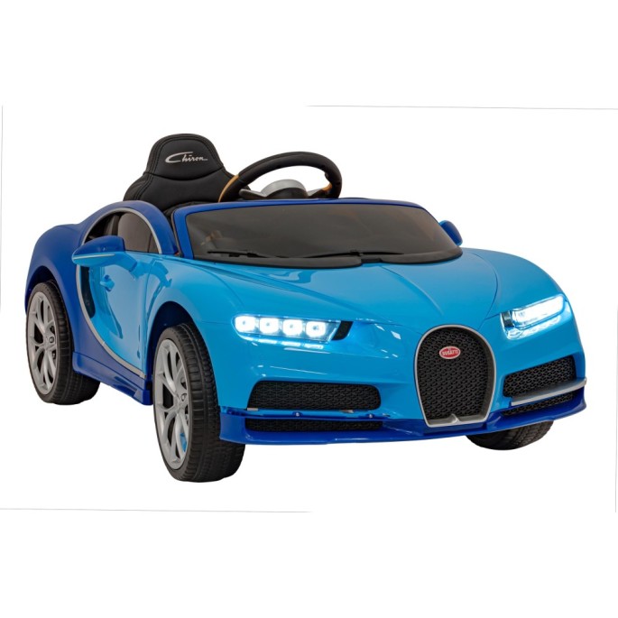 JOKO Elektrické Autíčko Bugatti Chiron, penové kolesá, kožené sedadlo, modré