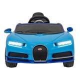JOKO Elektrické Autíčko Bugatti Chiron, penové kolesá, kožené sedadlo, modré