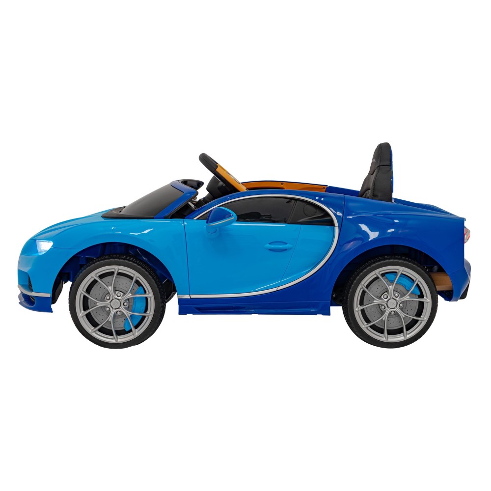JOKO Elektrické Autíčko Bugatti Chiron, penové kolesá, kožené sedadlo, modré