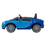 JOKO Elektrické Autíčko Bugatti Chiron, penové kolesá, kožené sedadlo, modré