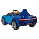 JOKO Elektrické Autíčko Bugatti Chiron, penové kolesá, kožené sedadlo, modré