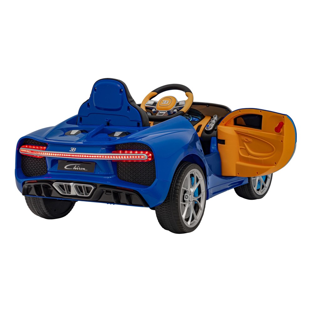 JOKO Elektrické Autíčko Bugatti Chiron, penové kolesá, kožené sedadlo, modré