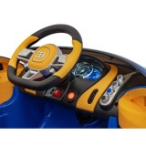 JOKO Elektrické Autíčko Bugatti Chiron, penové kolesá, kožené sedadlo, modré